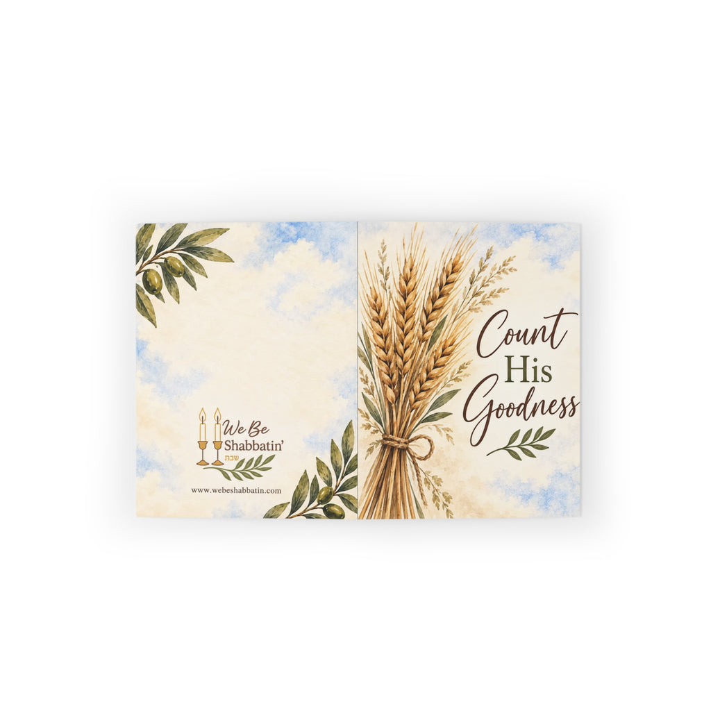 Count His Goodness Greeting Card | Faith-Based Encouragement Card (8, 16, and 24 pcs)