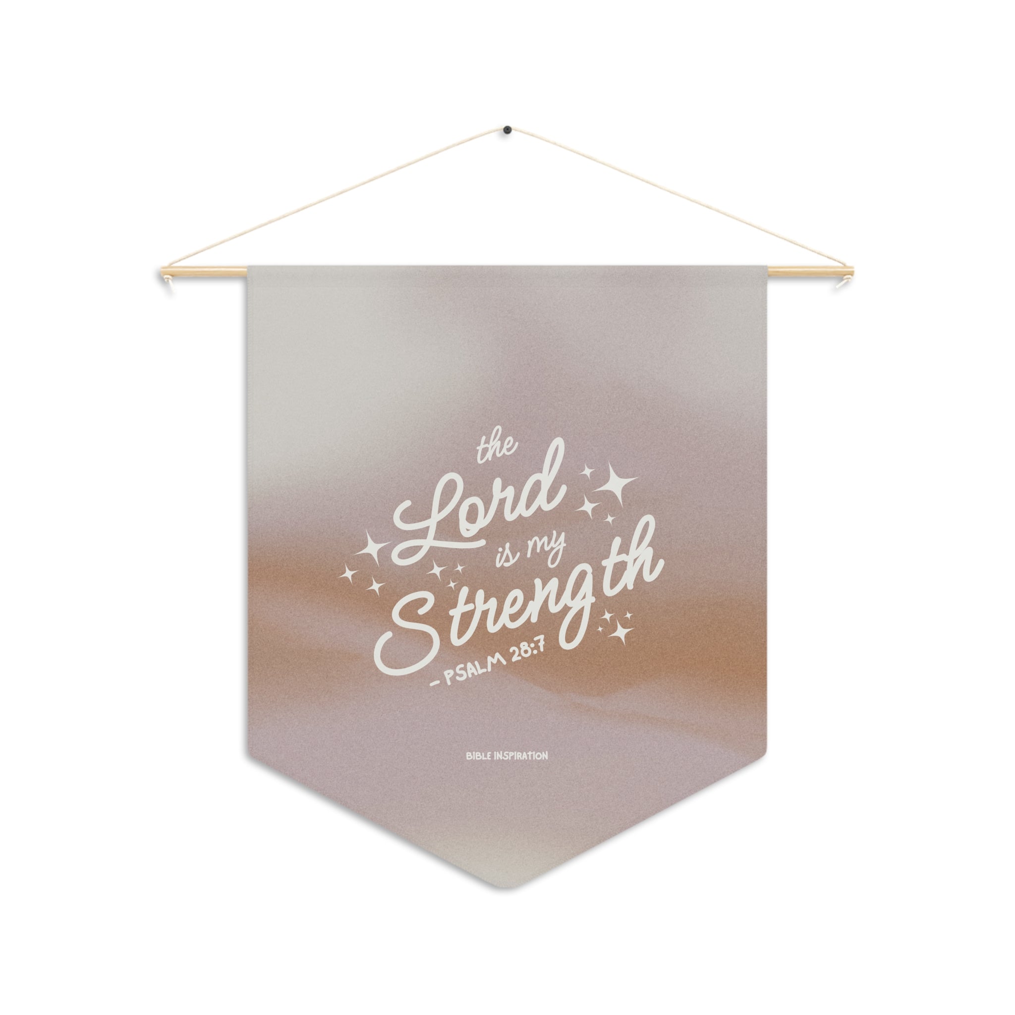 The Lord Is My Strength pennant | Faith Wall Banner, Psalm 28:7