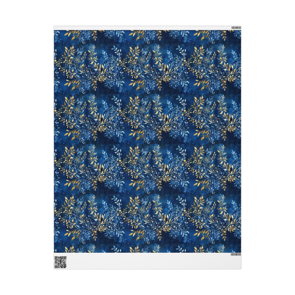 Elegant Blue & Gold Judaica Gift Wrap