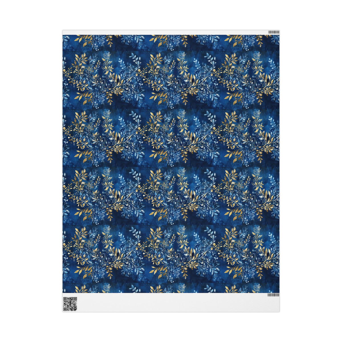 Elegant Blue & Gold Judaica Gift Wrap