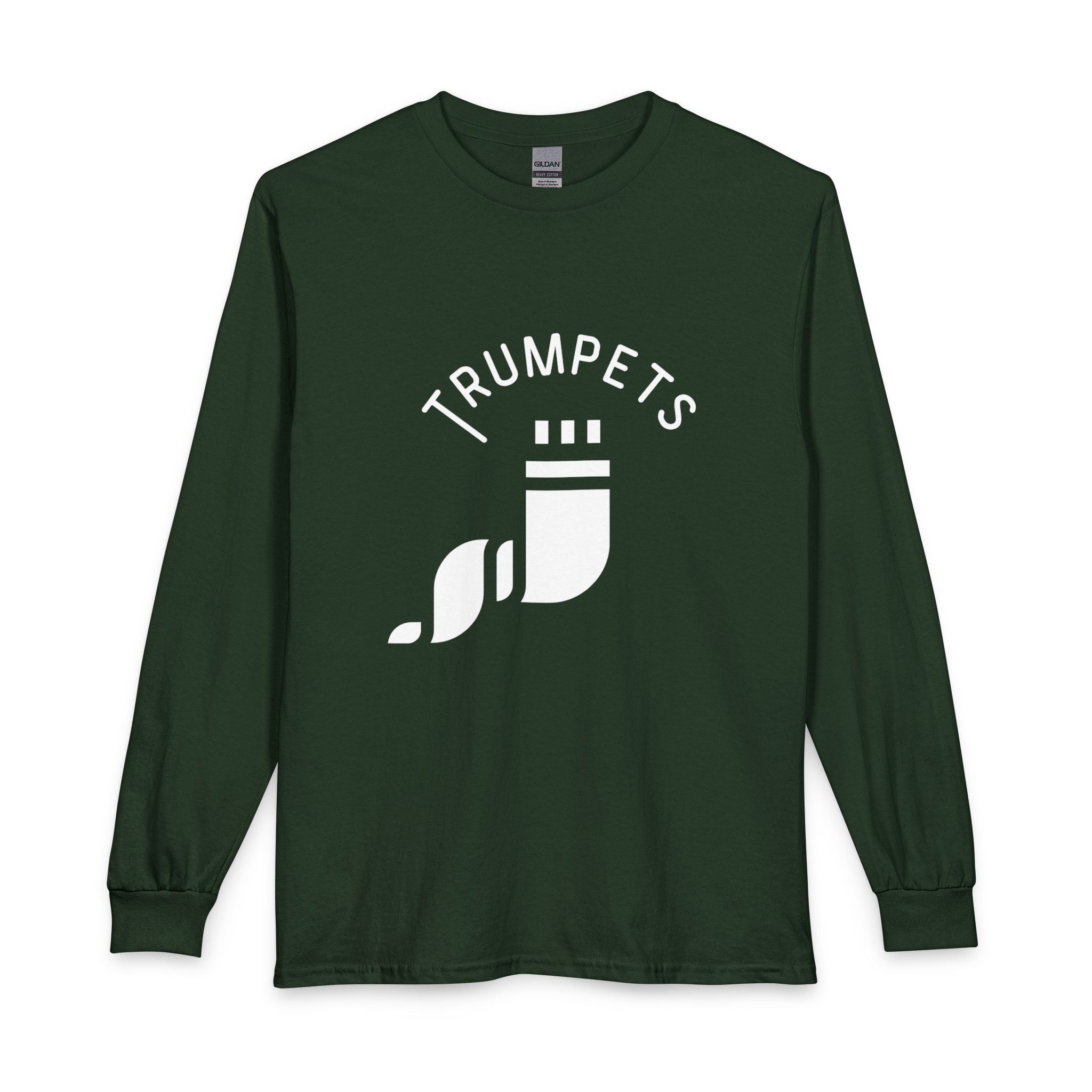 Trumpets Long Sleeve Tee - Modern Shofar Design | Yom Teruah / Fall Feasts Shirt | Unisex Messianic Apparel
