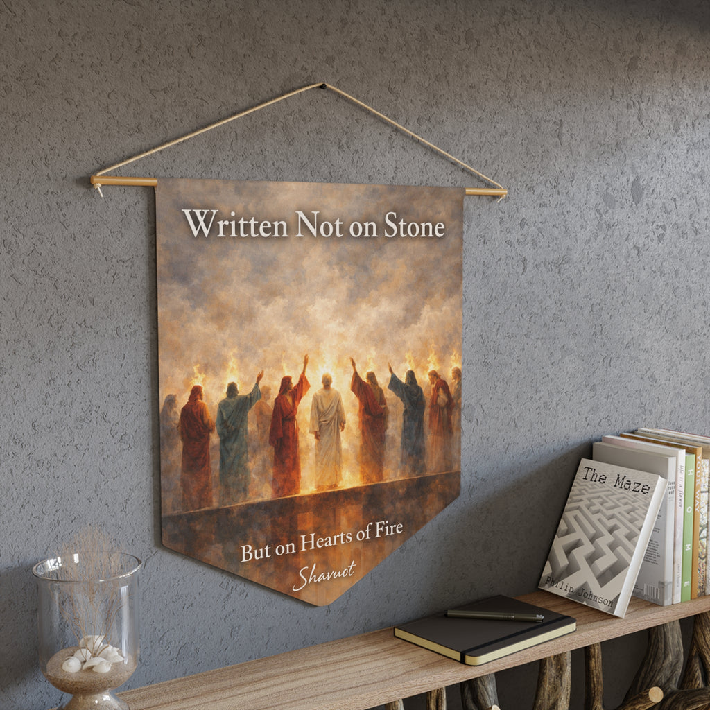 Written Not on Stone | Shavuot Wall Pennant