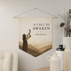 A Call to Awaken | Psalm 81:3 Shofar Wall Pennant
