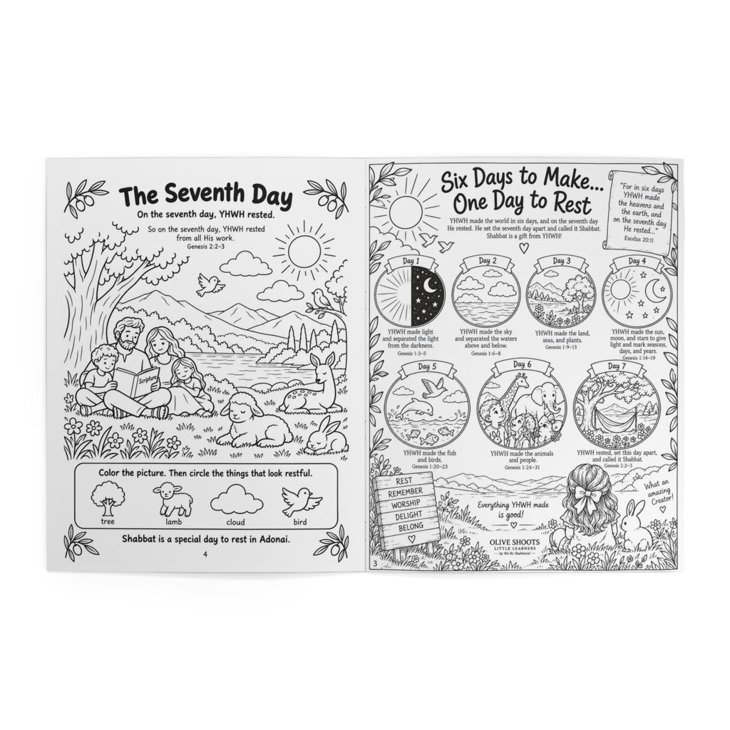 My First Shabbat Coloring Book — Biblical Shabbat Activity Book for Kids (Ages 3-8)