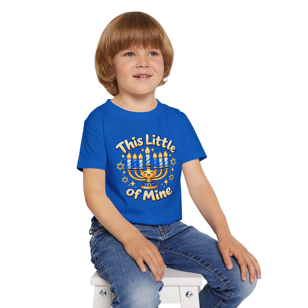Toddler T‑Shirt — “This Little of Mine” Hanukkah Menorah Baby Tee (I’m Gonna Let It Shine!)