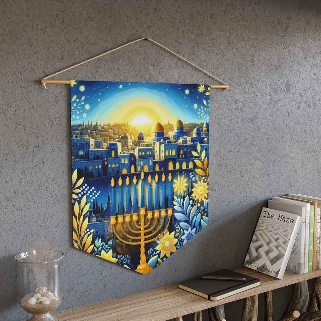 Festival of Lights | Hanukkah Wall Pennant