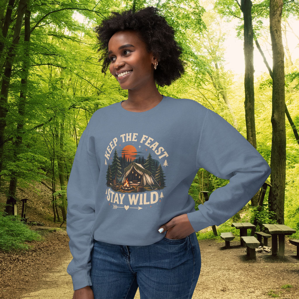 Keep the Feast Stay Wild Sweatshirt | Sukkot Camping Crewneck | Feast of Tabernacles