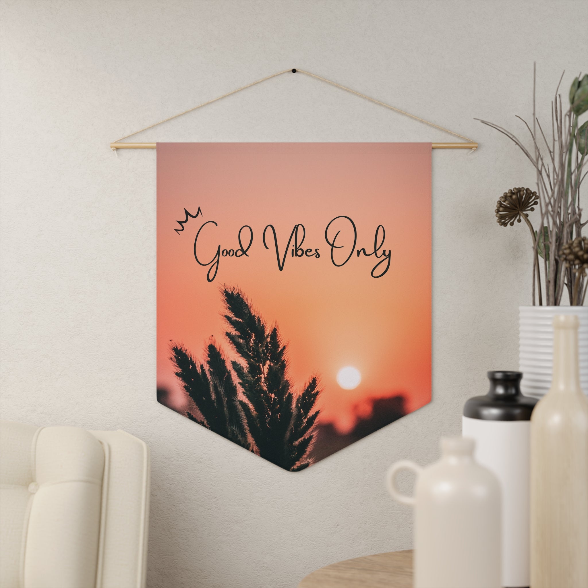 Good Vibes Only | Inspirational Wall Pennant