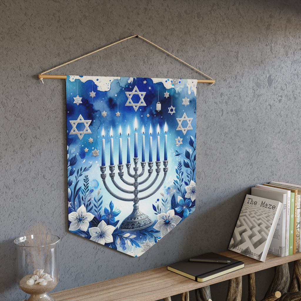 Hanukkah Menorah | Festival of Lights Wall Pennant