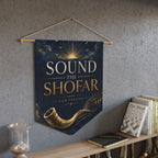Sound the Shofar | Yom Teruah Midnight Blue Wall Pennant