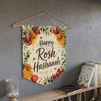 Happy Rosh Hashanah | Honey & Pomegranate Wall Pennant