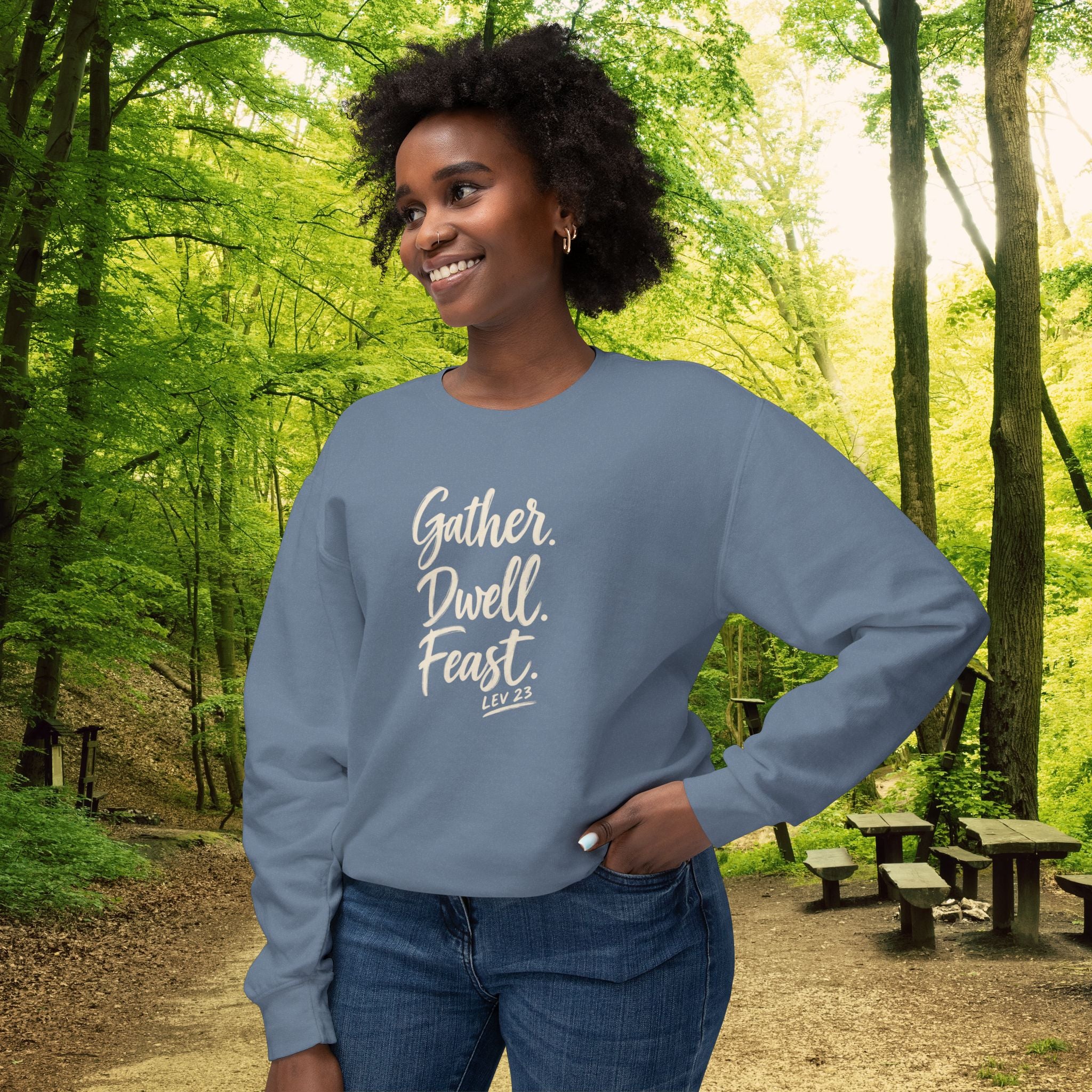 Gather Dwell Feast Sweatshirt | Sukkot Biblical Feast Days Crewneck | Lev 23