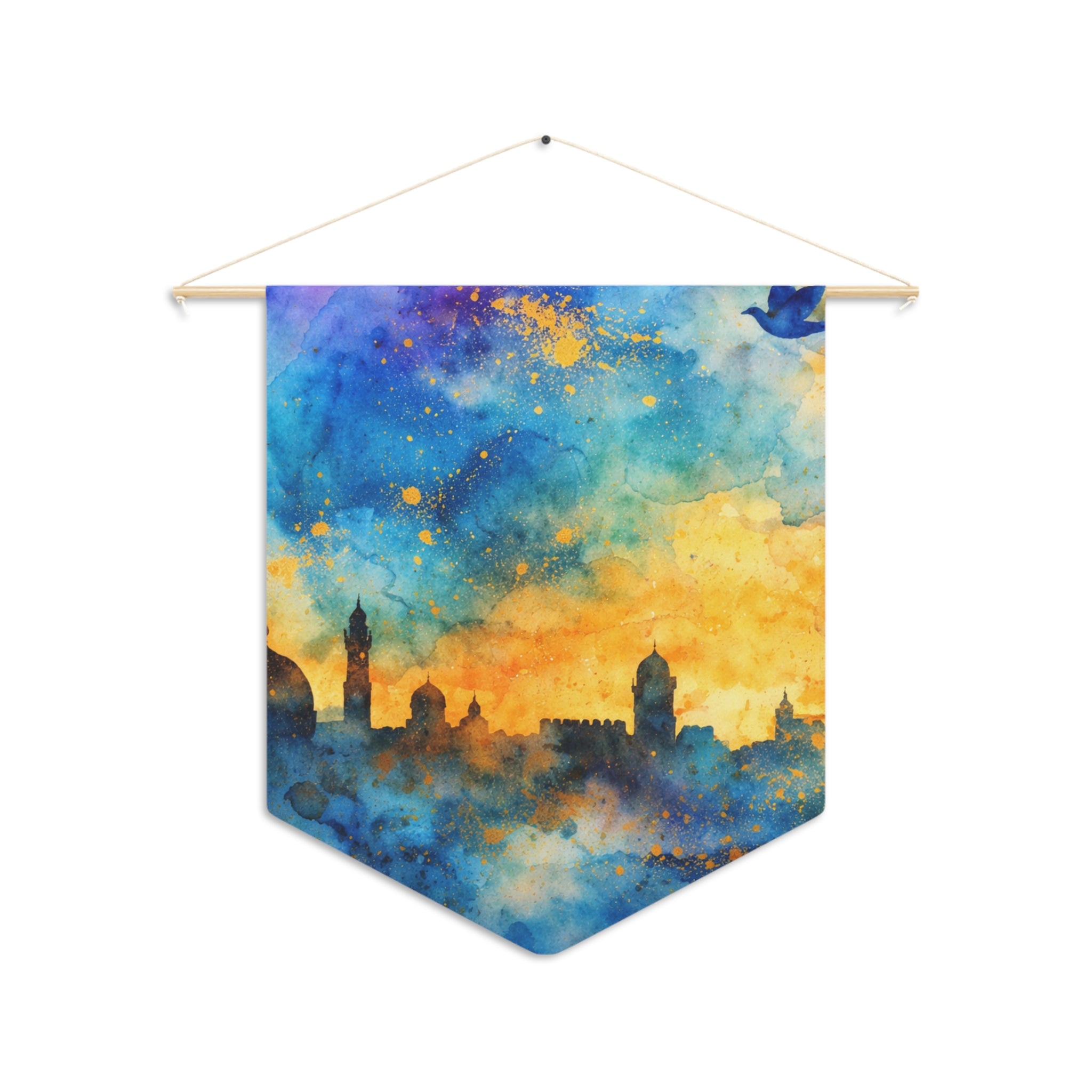 Jerusalem | Watercolor Skyline Wall Pennant