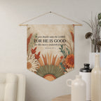 Give Thanks Unto the LORD | Psalm 107:1 Wall Pennant