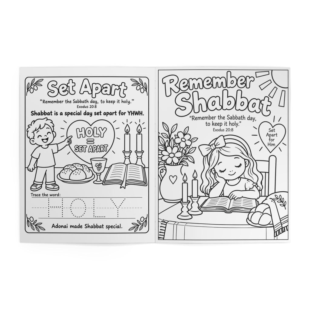 My First Shabbat Coloring Book — Biblical Shabbat Activity Book for Kids (Ages 3-8)