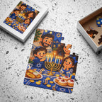 Family Fun Hanukkah Puzzle for Kids – 30-Piece Menorah, Dreidel & Festival of Lights Puzzle