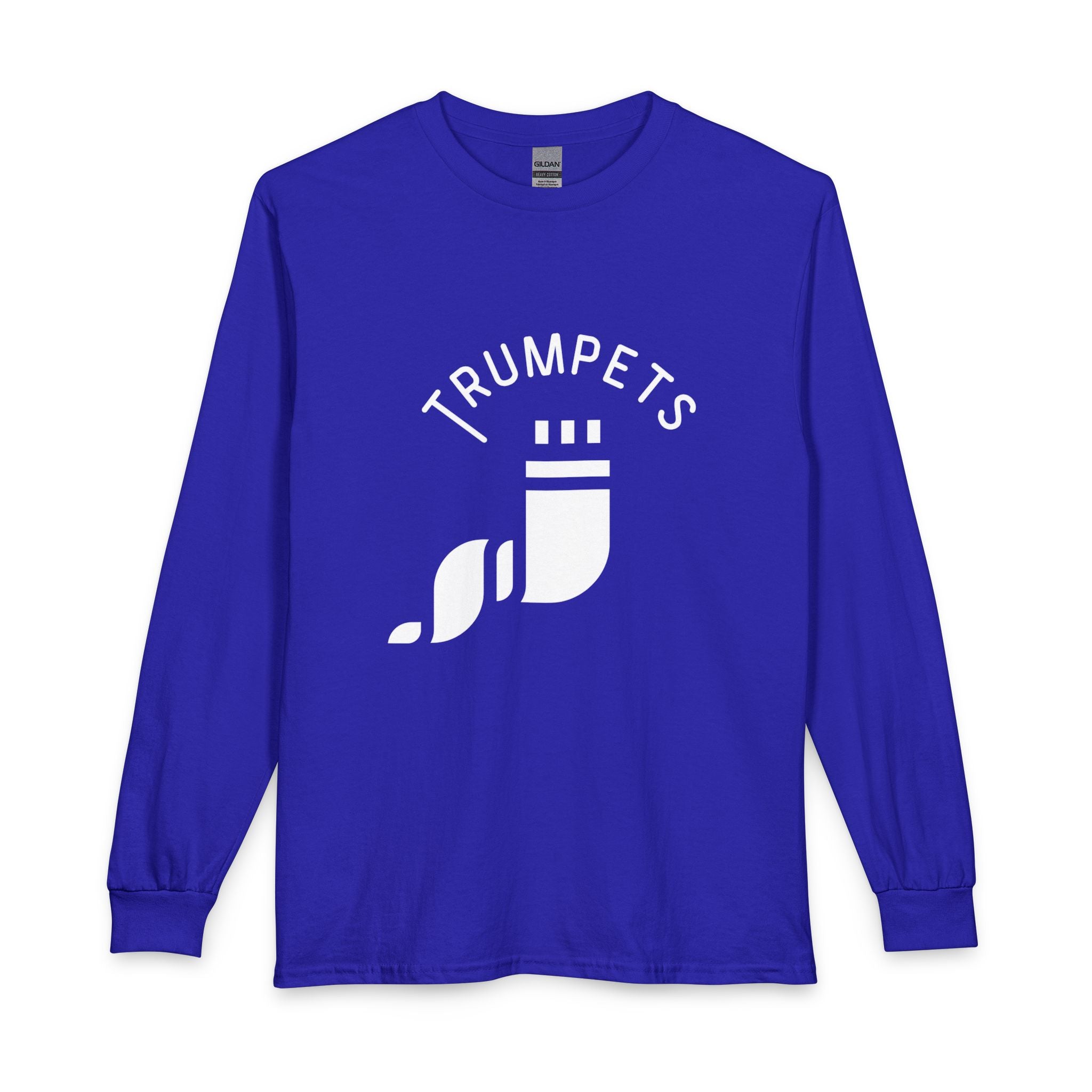 Trumpets Long Sleeve Tee - Modern Shofar Design | Yom Teruah / Fall Feasts Shirt | Unisex Messianic Apparel