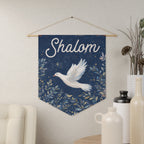 Shalom Dove Pennant | Wall Banner, Peace Prayer Home Decor