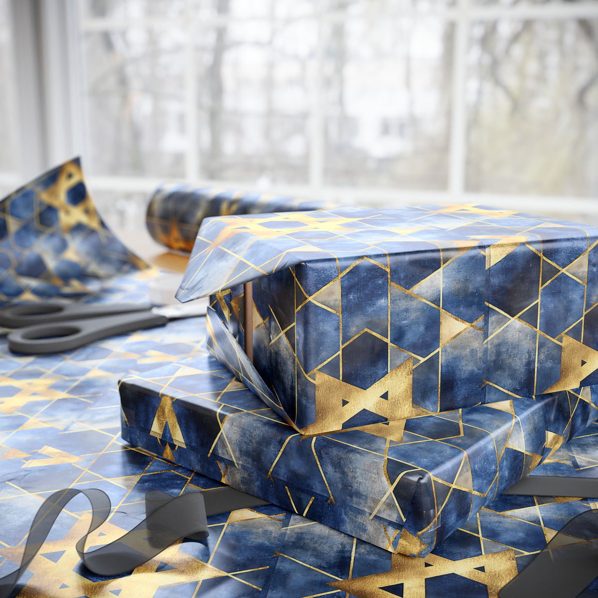 Judaica Holiday Gift Wrap  - Star of David Gift Wrapping Paper
