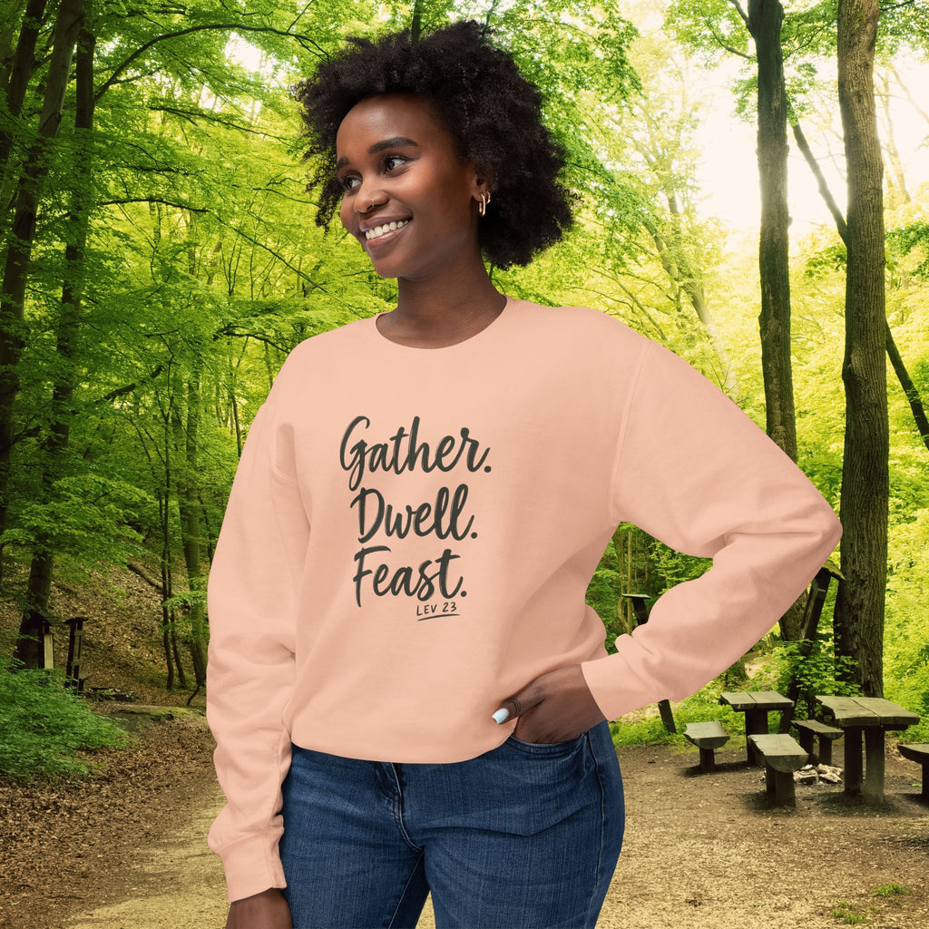 Gather Dwell Feast Sweatshirt | Sukkot Biblical Feast Days Crewneck | Lev 23