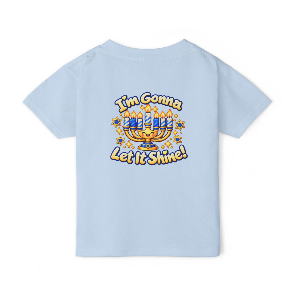 Toddler T‑Shirt — “This Little of Mine” Hanukkah Menorah Baby Tee (I’m Gonna Let It Shine!)