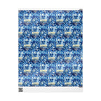 Menorah Blue Marble Swirl Wrapping Paper