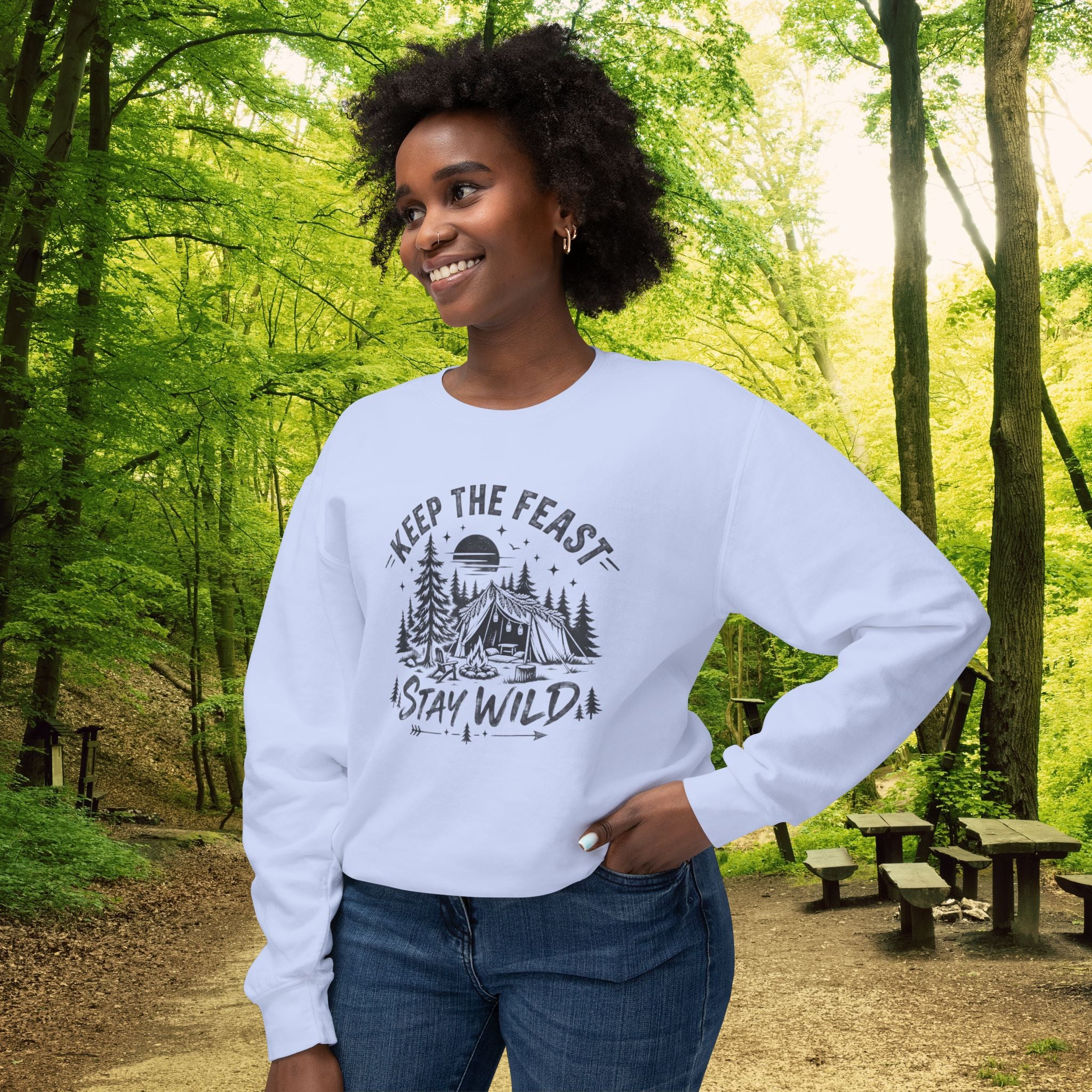 Keep the Feast Stay Wild Sweatshirt | Sukkot Camping Crewneck | Feast of Tabernacles
