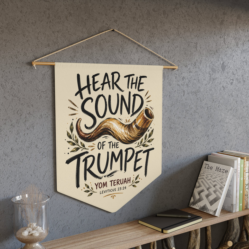 Hear the Sound | Yom Teruah Shofar Wall Pennant