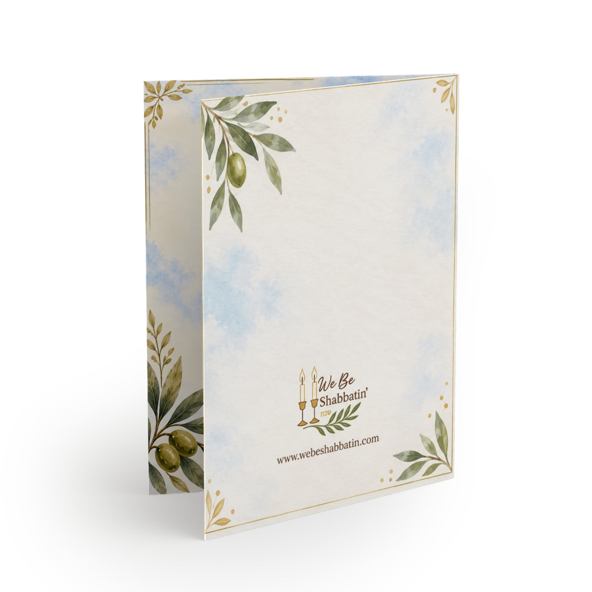 Olive Branch Shalom Greeting Card | Faith-Based Encouragement Card (8, 16, and 24 pcs)