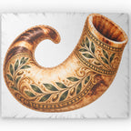 Hear the Sound Shofar Shaped Pillow | Yom Teruah Décor