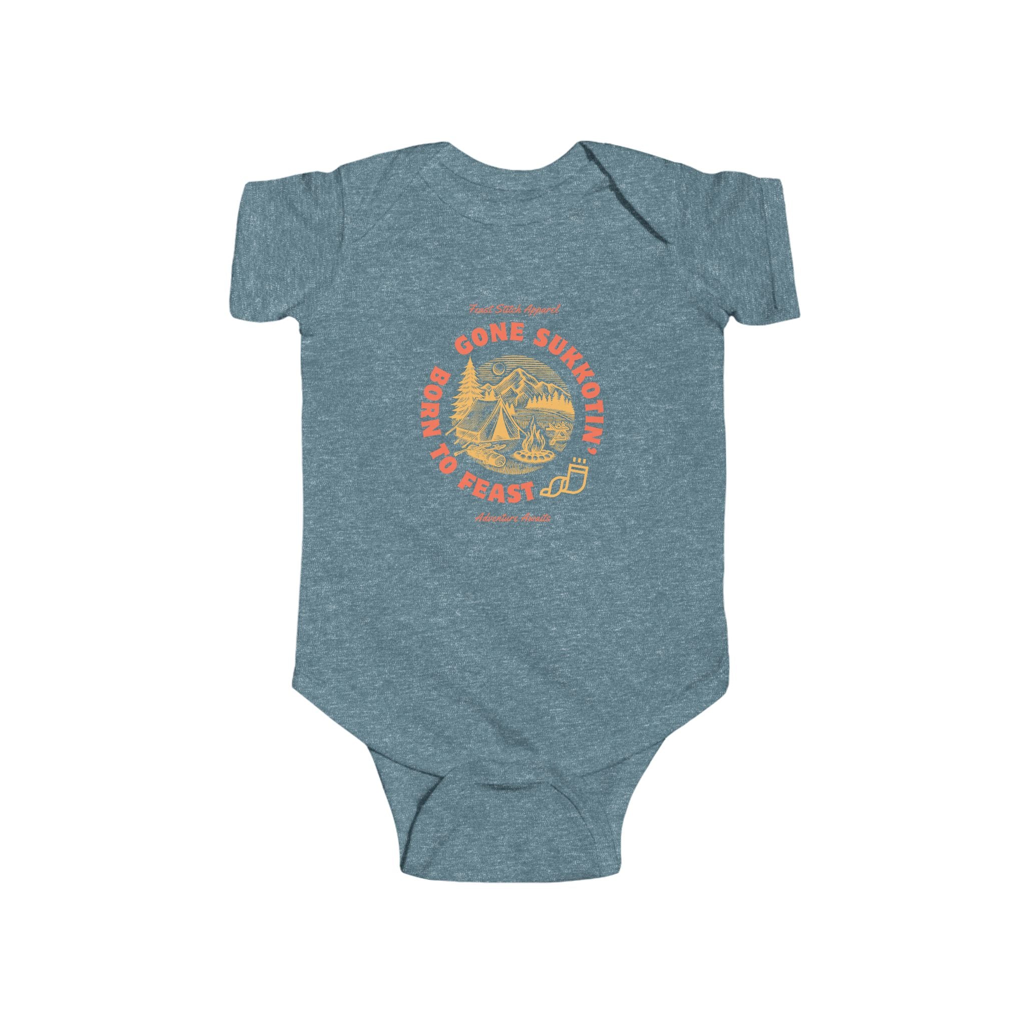Gone Sukkotin Infant Bodysuit - Born to Feast Baby Outfit for Sukkot | Hebrew Feast Day Fall Festival Onesie