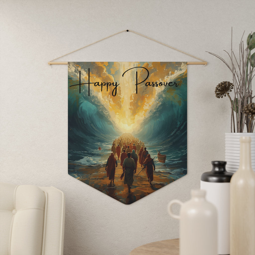 Happy Passover | Crossing the Red Sea Wall Pennant