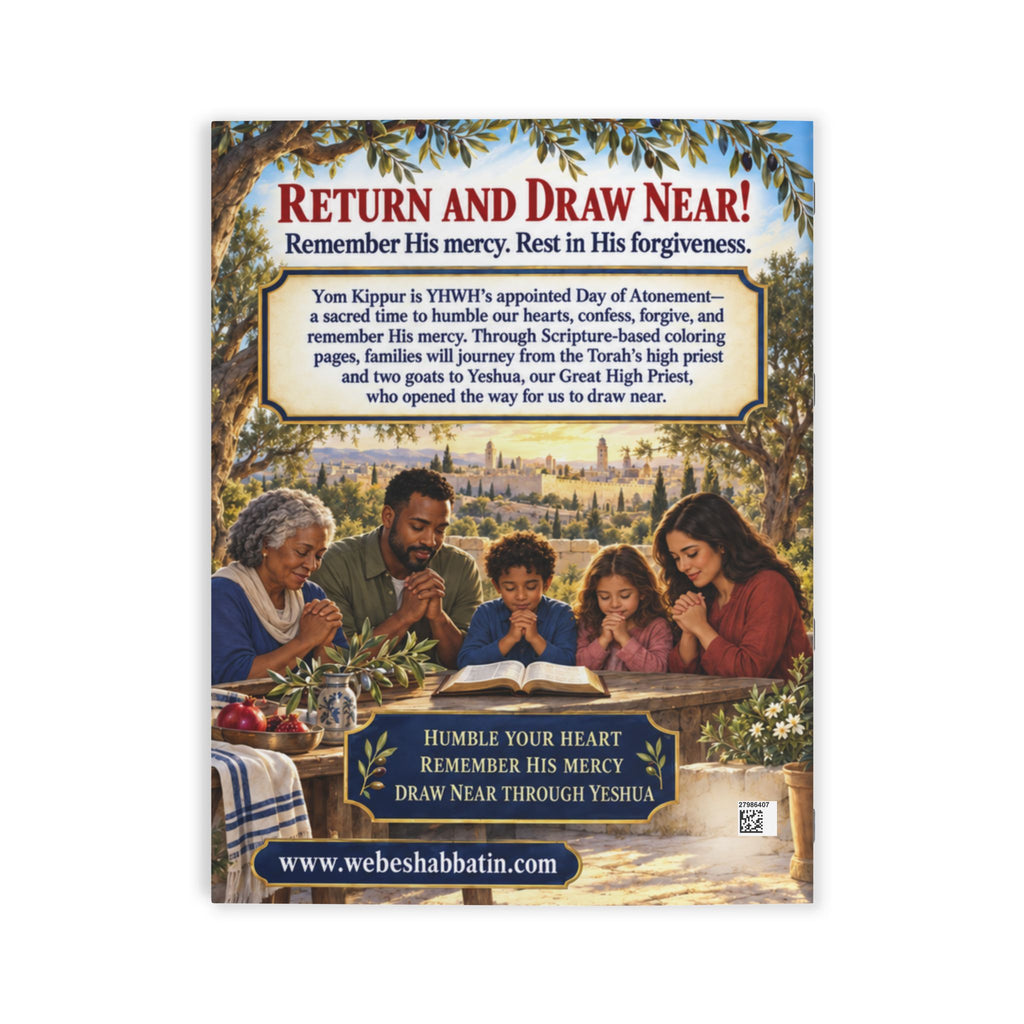 Yom Kippur Coloring Book — "Covered by Mercy" Biblical Family Activity