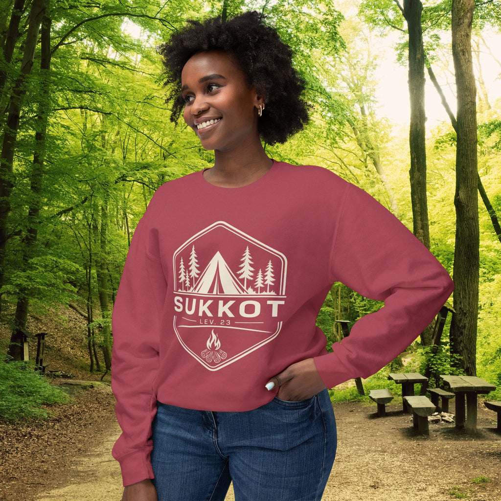 Sukkot Camp Badge Sweatshirt | Biblical Feast of Tabernacles Crewneck