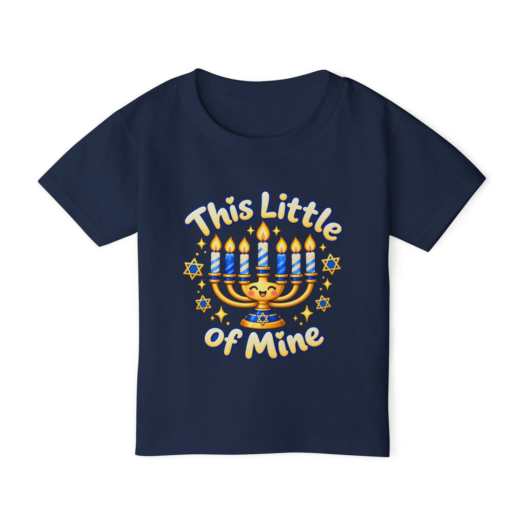 Toddler T‑Shirt — “This Little of Mine” Hanukkah Menorah Baby Tee (I’m Gonna Let It Shine!)