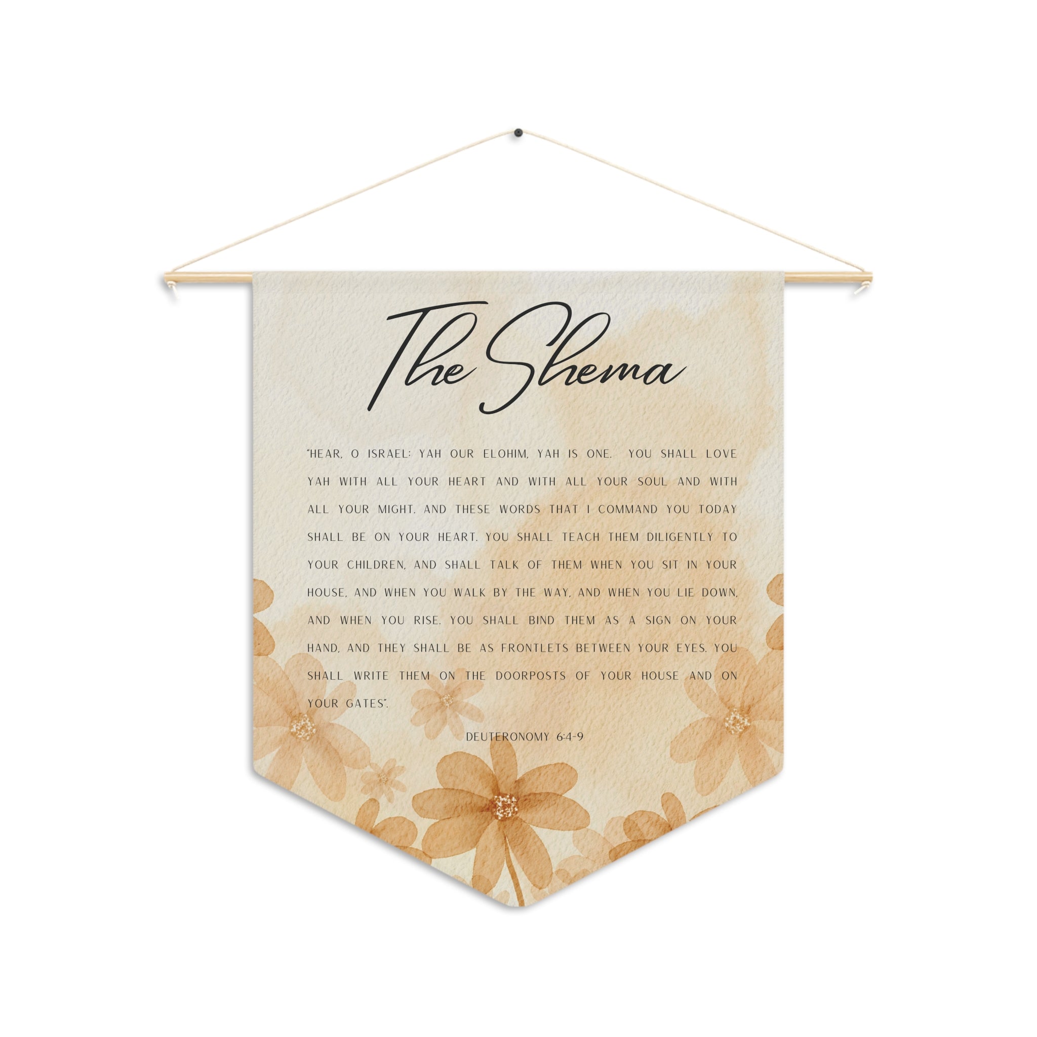 The Shema | Deuteronomy 6:4–9 Wall Pennant