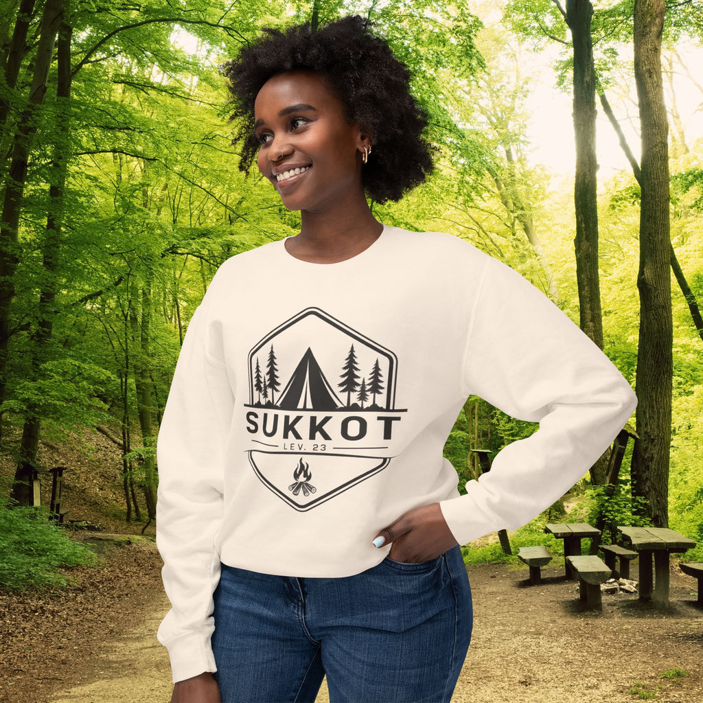 Sukkot Camp Badge Sweatshirt | Biblical Feast of Tabernacles Crewneck