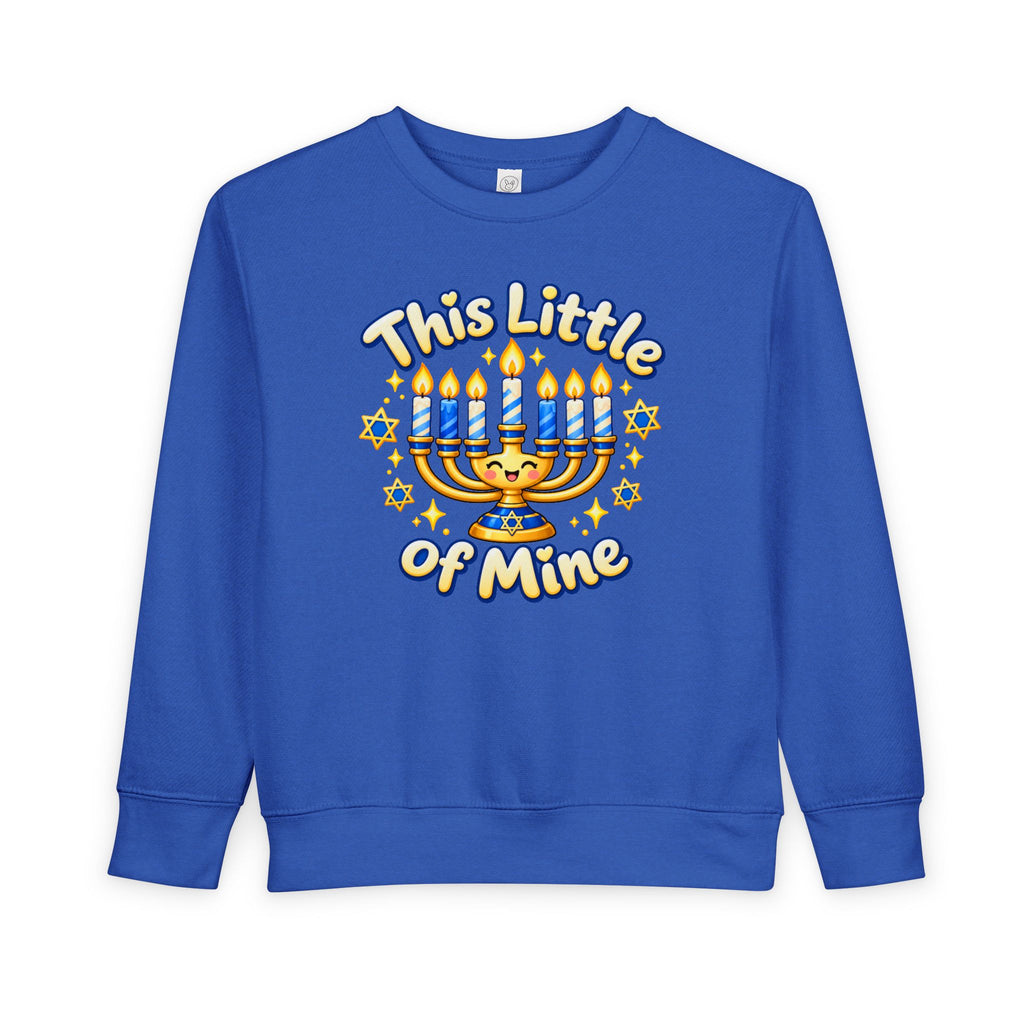 This Little Light of Mine Hanukkah Toddler Sweatshirt – Front & Back Menorah Pullover | I’m Gonna Let It Shine
