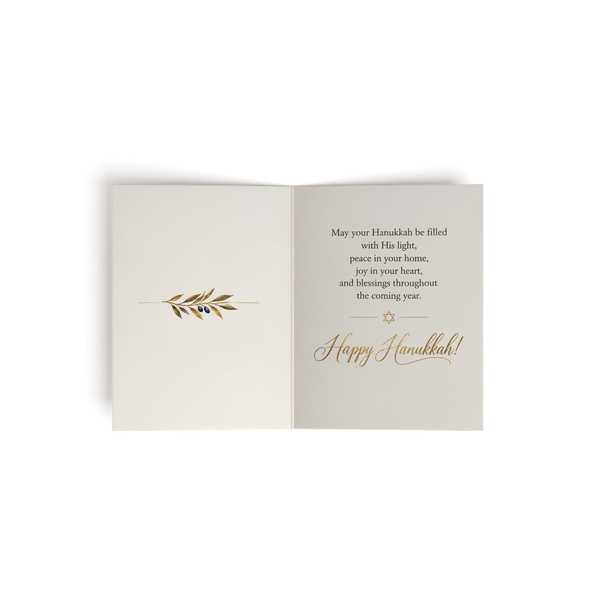 Happy Hanukkah Menorah Photo Card | Festival of Lights Greeting Card (8, 16, and 24 pcs)