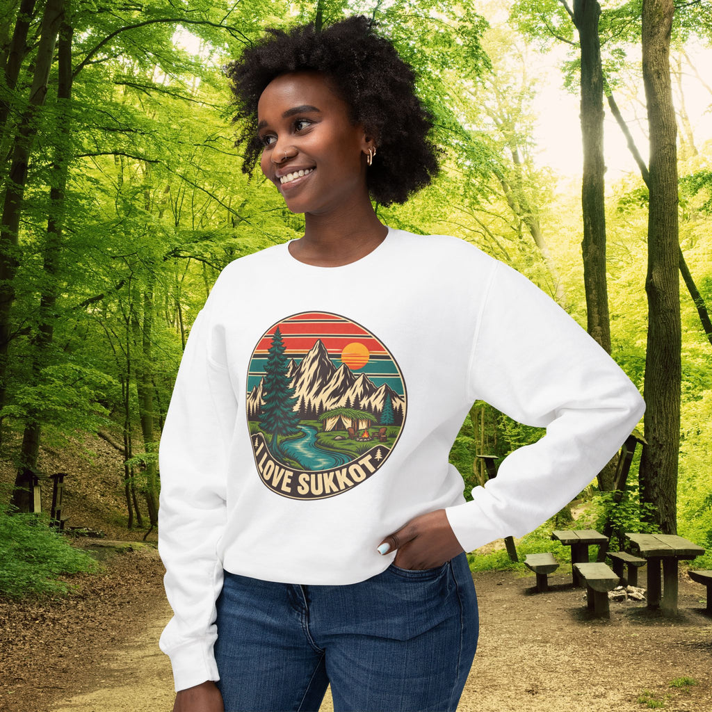 I Love Sukkot Sweatshirt | Vintage Feast of Tabernacles Camping Crewneck