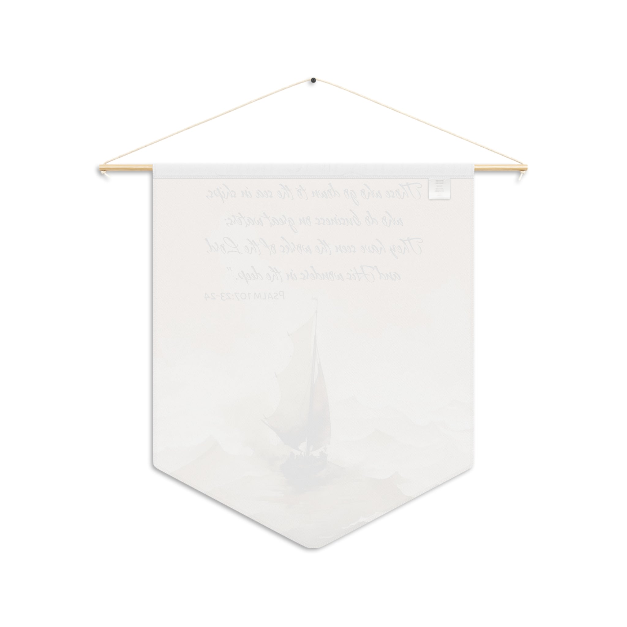 They That Go Down to the Sea | Psalm 107:23–24 Wall Pennant