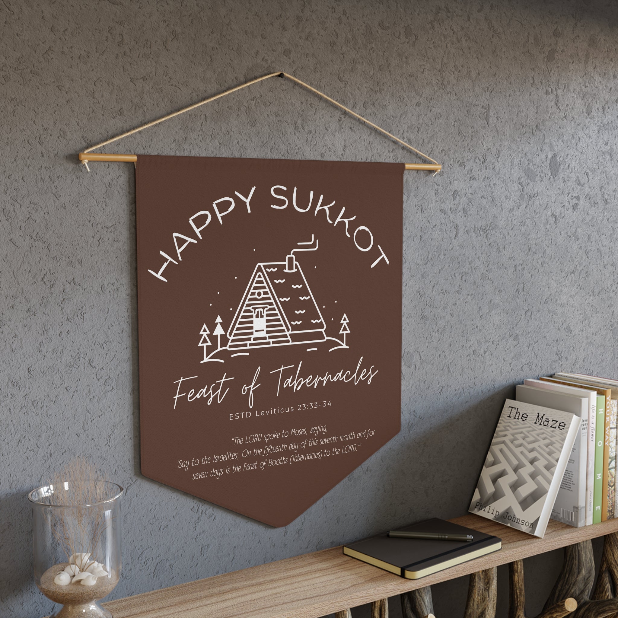 Happy Sukkot | Feast of Tabernacles Wall Pennant