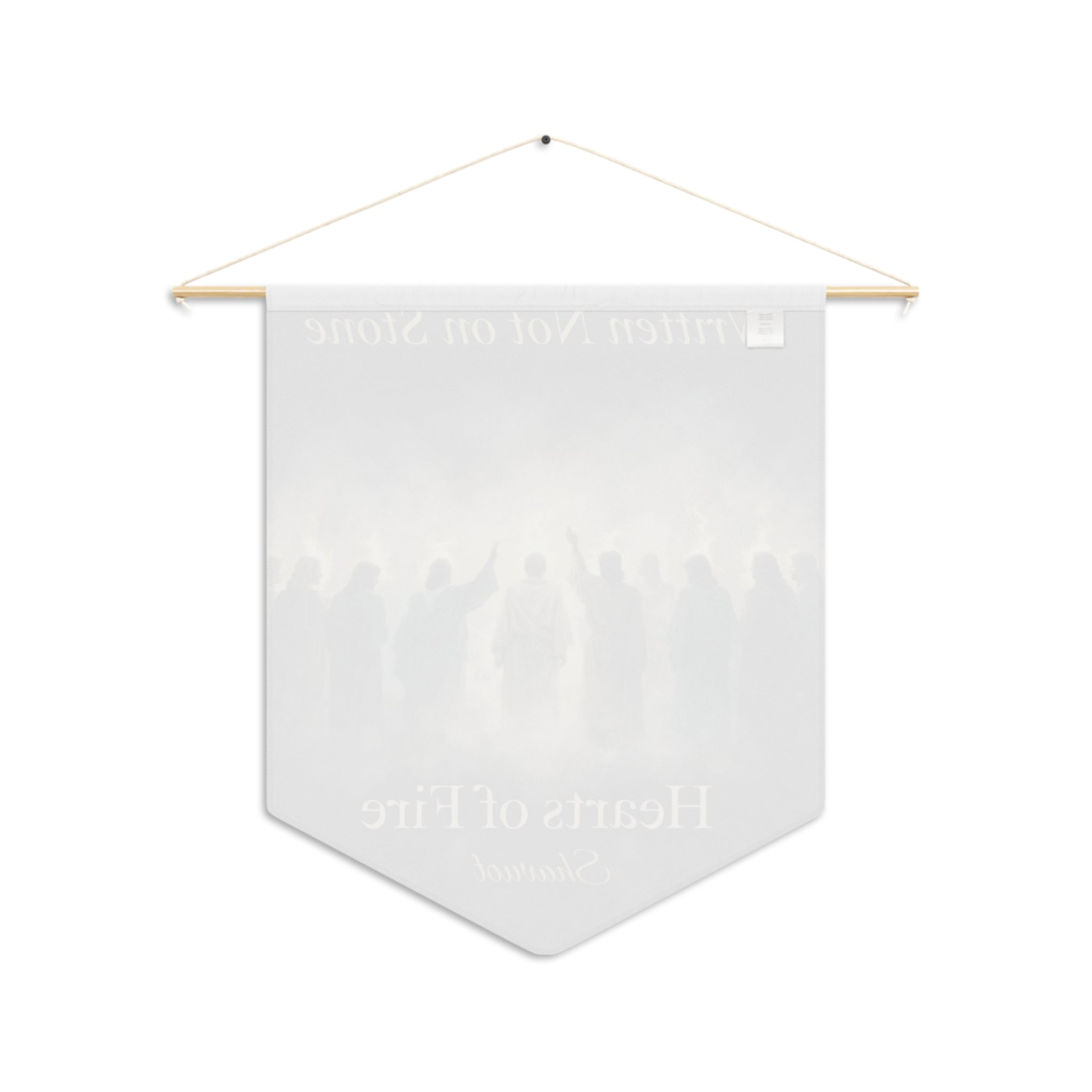 Written Not on Stone, Hearts of Fire | Shavuot Wall Pennant