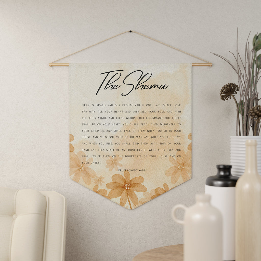 The Shema | Deuteronomy 6:4–9 Wall Pennant