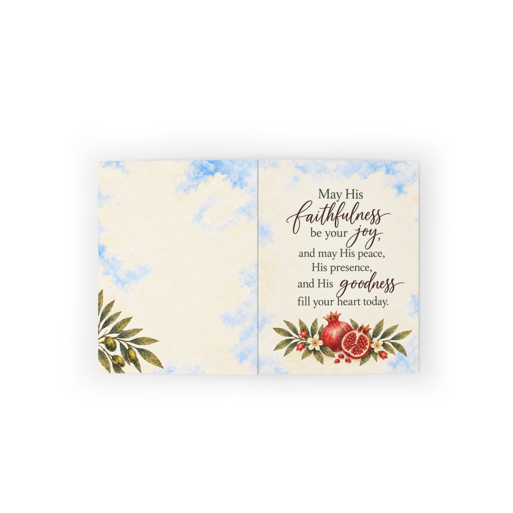 May His Faithfulness Be Your Joy Greeting Card | Faith-Based Encouragement Card (8, 16, and 24 pcs)