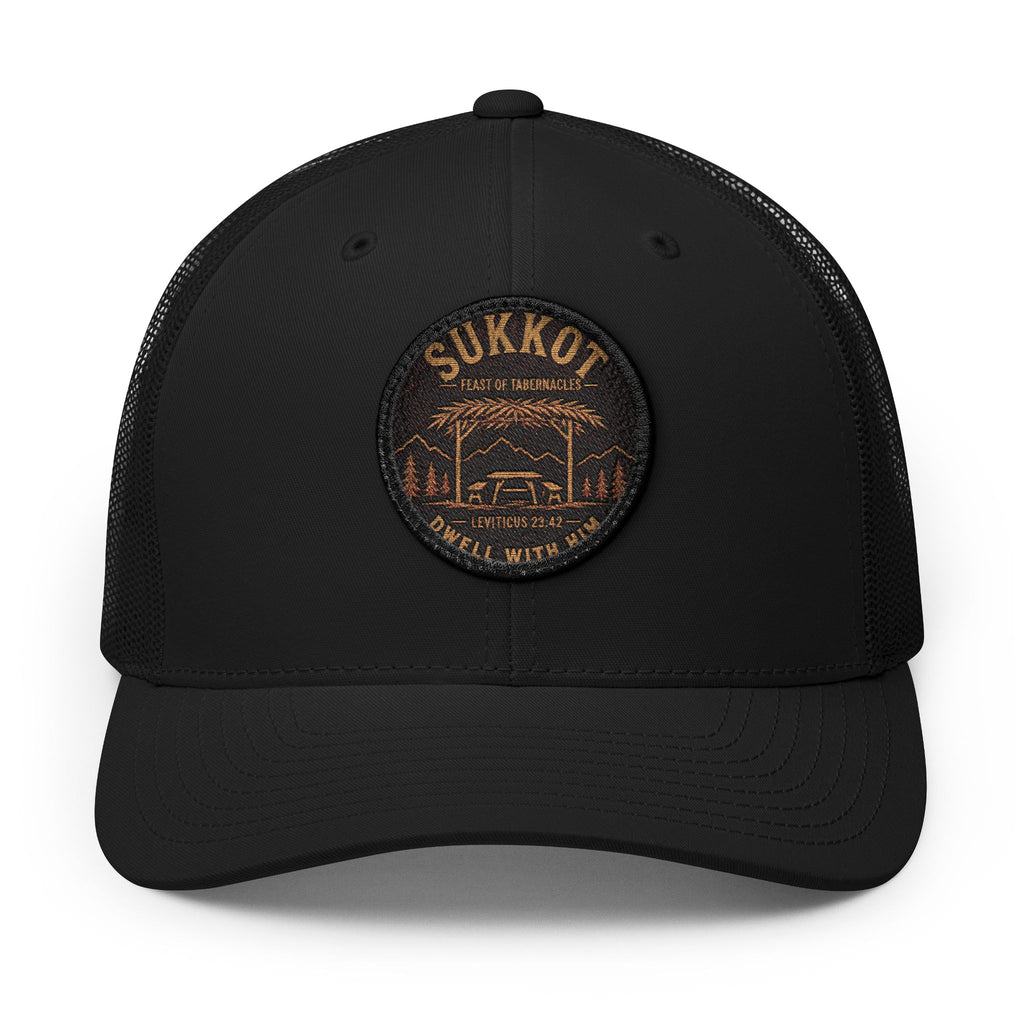 Men’s Sukkot Dwelling Hat | Embroidered Trucker Cap | Feast of Tabernacles Outdoor Hat