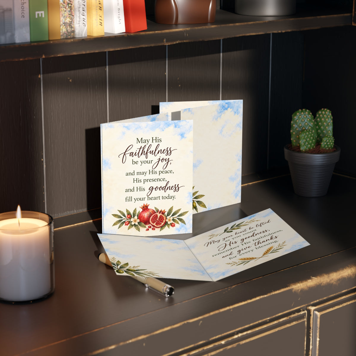 May His Faithfulness Be Your Joy Greeting Card | Faith-Based Encouragement Card (8, 16, and 24 pcs)