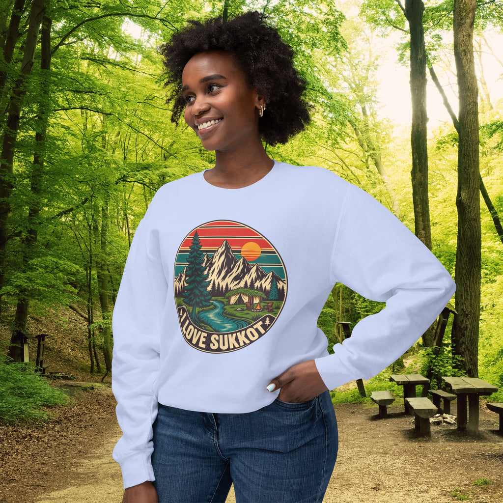 I Love Sukkot Sweatshirt | Vintage Feast of Tabernacles Camping Crewneck
