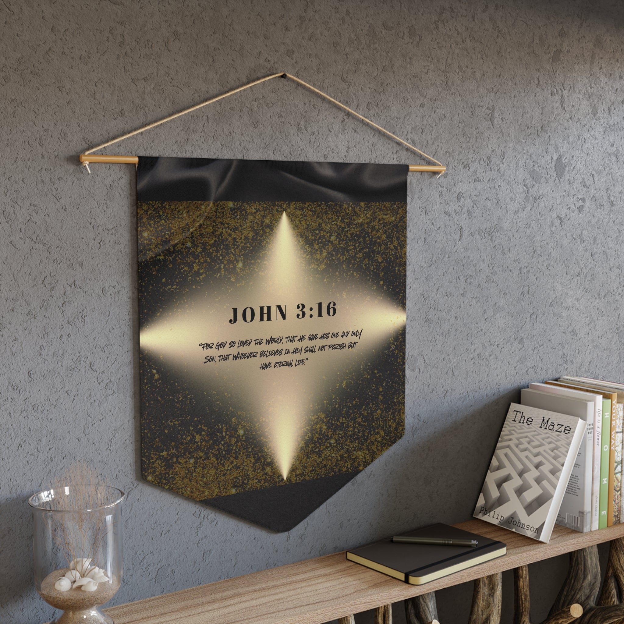 For God So Loved the World | John 3:16 Wall Pennant