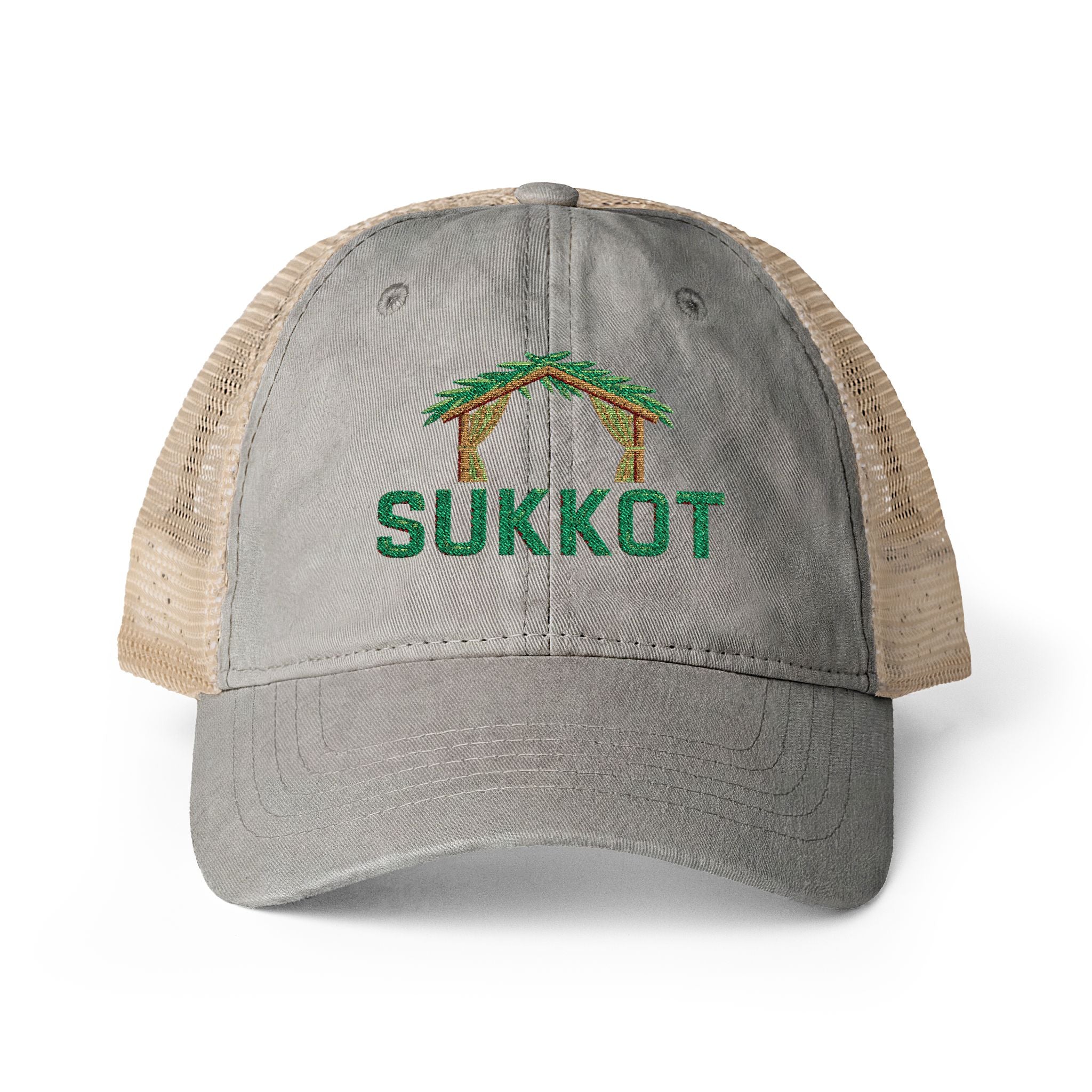 Sukkot Embroidered Meshback Cap